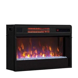 ClassicFlame 26" 3D SpectraFire Plus Infrared Fireplace Insert with Glass - Black, 26II342FGT