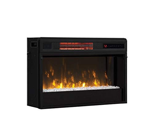 ClassicFlame 26" 3D SpectraFire Plus Infrared Fireplace Insert with Glass - Black, 26II342FGT