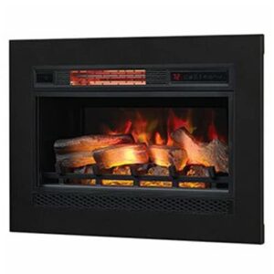 ClassicFlame 26" 3D SpectraFire Plus Infrared Traditional Electric Insert & Trim Kit - Black, 26II042FGL & BBKIT-26