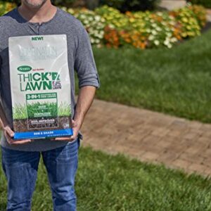 Scotts Turf Builder THICK'R LAWN Grass Seed, Fertilizer, and Soil Improver for Sun & Shade, 1,200 sq. ft., 12 lbs.