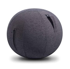 vivora luno - sitting ball chair for office and home, lightweight self-standing ergonomic posture activating exercise ball solution with handle & cover, classroom & yoga, standard