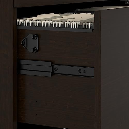 Bush Business Furniture OIAH011MRSU 2 Drawer Lateral File Cabinet | Locking Storage for Letter, Legal, and A4-Size Documents, Mocha Cherry