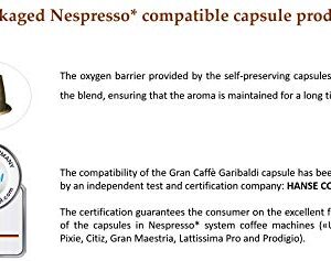 Gran Caffè Garibaldi Nespresso* compatible capsules (Decaf, 60 Count)