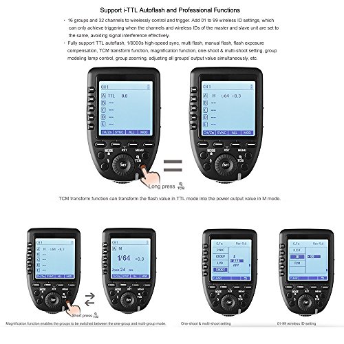 GODOX XPro-N Flash Trigger with Professional Functions Support i-TTL Autoflash Compatible for Nikon DSLR Camera