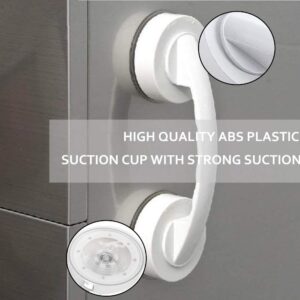 JanTeelGO Suction Grab Bar, Portable Suction Handle Bar Suction Grip Bar for Window Door Drawer Cabinet Mini Fridge Grab Puller (White)