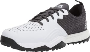 adidas men's adipower 4orged s golf shoe, black/white/silver metallic, 9 m us