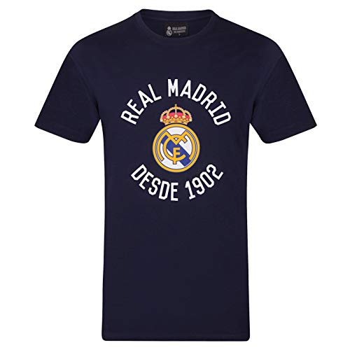 Real Madrid Official Soccer Gift Mens Graphic T-Shirt Navy XXL