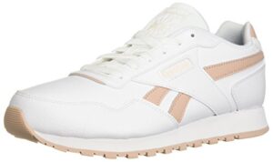 reebok women's classic harman run walking shoe, white/bare beige/pale, 10