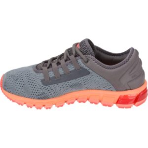asics women's gel-quantum 180 3 running shoes, 6, stone grey/carbon