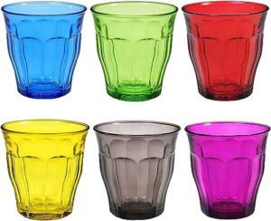 duralex picardie 25 cl glass tumbler, 6 count (pack of 1), multicolor