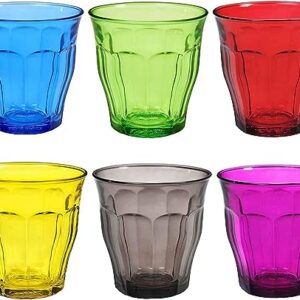 Duralex Picardie 25 Cl Glass Tumbler, 6 Count (Pack of 1), Multicolor