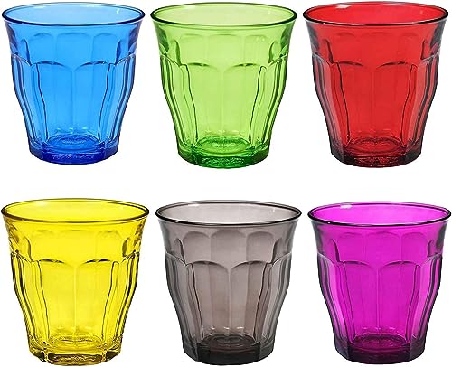 Duralex Picardie 25 Cl Glass Tumbler, 6 Count (Pack of 1), Multicolor