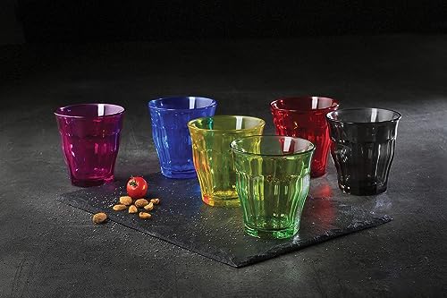 Duralex Picardie 25 Cl Glass Tumbler, 6 Count (Pack of 1), Multicolor