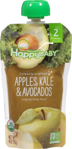 Happy Baby Apple Kale Avocado, 4 Oz Pouch