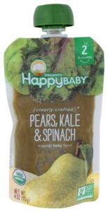 happy baby pears kale and spinach organic baby food, 4 oz pouch