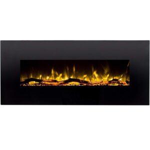 Regal Flame Denali Black 60 Log, Pebble, Crystal, 3 Color Heater Electric Wall Mounted Fireplace Better Than Wood Fireplaces, Gas Logs, Fireplace Inserts, Gas Fireplaces, Space Heaters, Propane