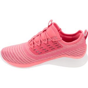 asics women's fuzetora twist running shoe, peach petal/frosted rose - 7.5