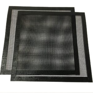 Bluedrop PTFE Open Mesh Crispy Baking Mats Quick Oven Liners Dehydrator Sheets Non Stick Perforated Toaster Meshes Pack of 2