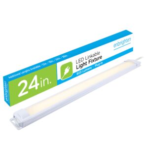 enbrighten premium linkable under cabinet fixture, 24in, led, linkable, 803 lumens, 3000k bright white, 38848-t1