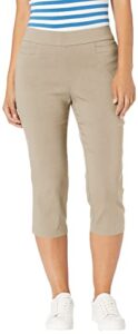 briggs new york womens pull on capri pocket casual pants, cobblestone, 12 us