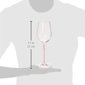 Riedel Fatto A Mano Riesling Glass, 1 Count (Pack of 1), Pink