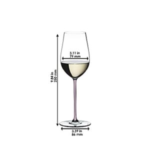 Riedel Fatto A Mano Riesling Glass, 1 Count (Pack of 1), Pink