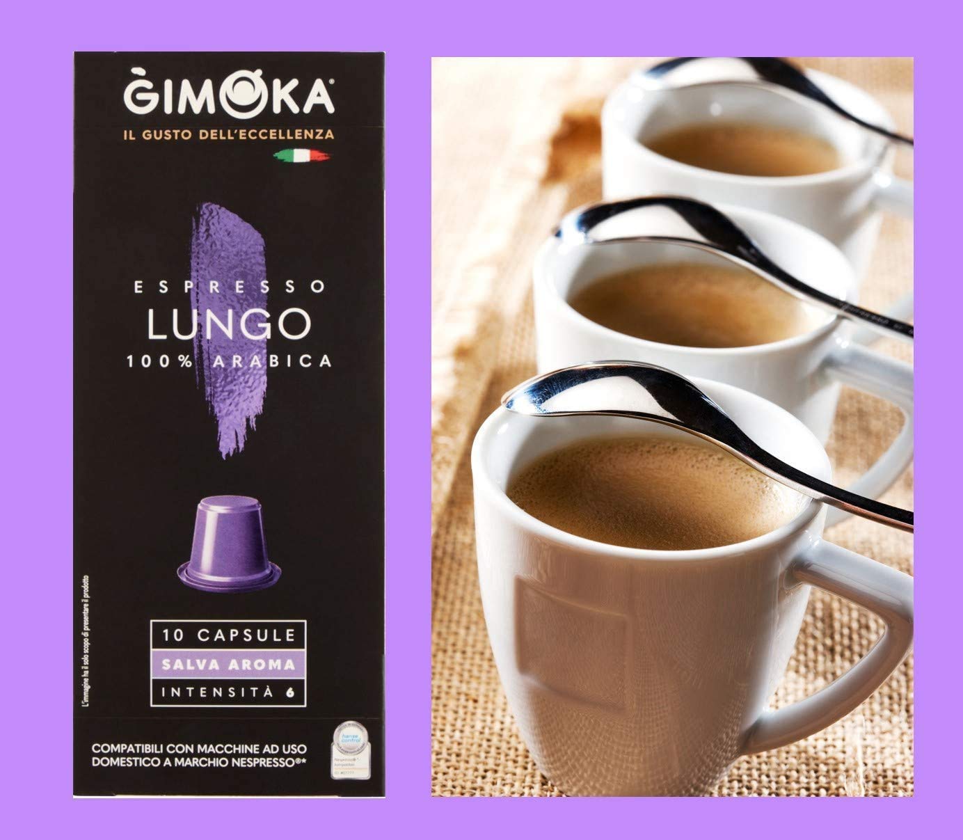 Gimoka 100 pack Coffee Capsule Compatible with the Nespresso OriginaLine Machine Variety pack