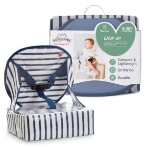 babytolove easy up baby booster seat | lightweight on the go and easy to carry | blue stripes