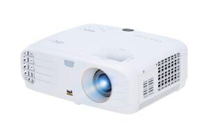 viewsonic px727-4k true 4k home theater projector with wide color gamut rgb rec 709 hdr support and dual hdmi, stream netflix with dongle