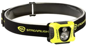streamlight 61421 enduro pro headlamp with alkaline batteries, headstrap white/red leds box yellow