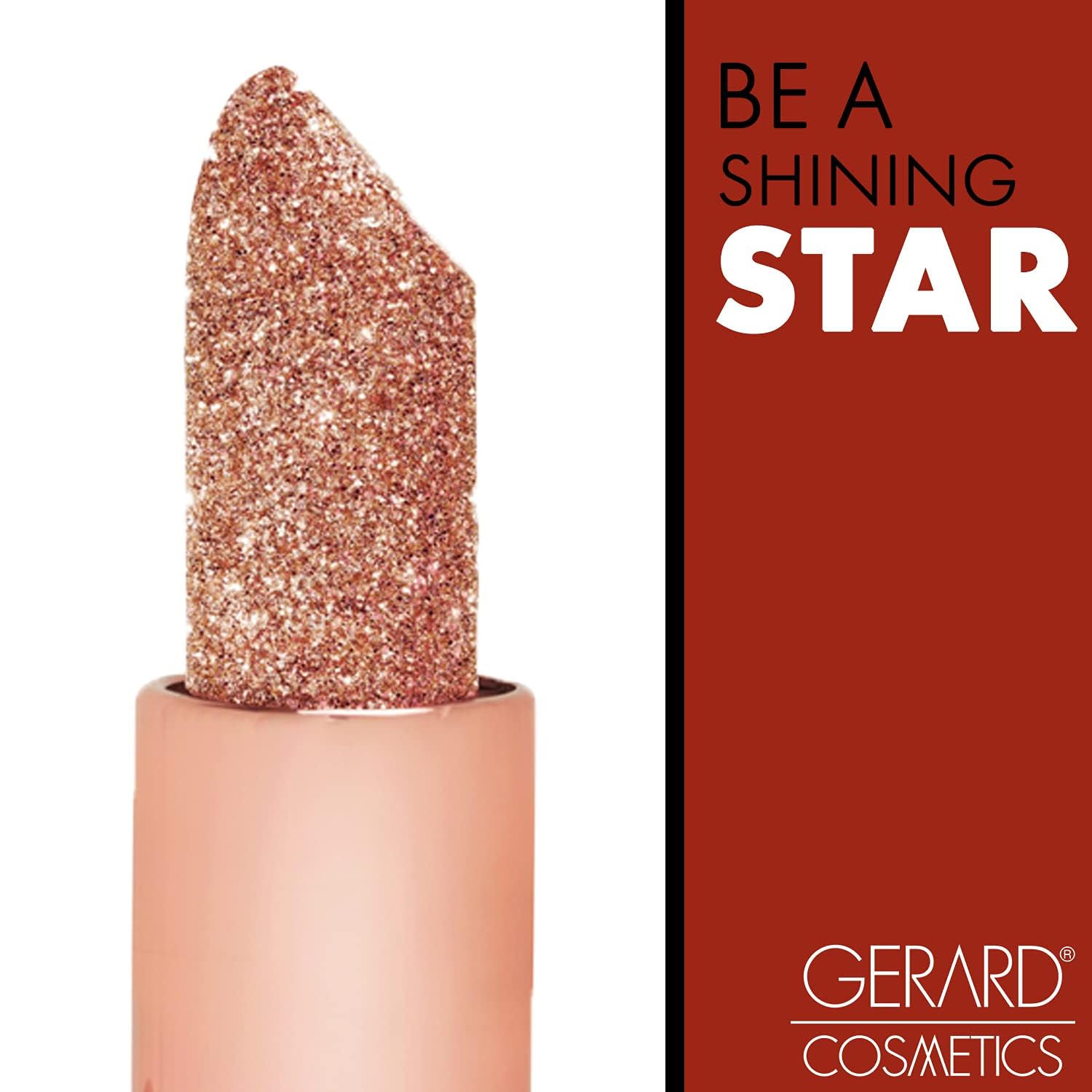 Gerard Cosmetics Glitter Lipstick (Hollywood Blvd) | Nude Pink Lipstick with Sparkling Metallic Glitter | Long Lasting, Smooth Formula | Highly Pigmented Opaque Color | Cruelty Free & Made in USA