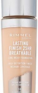 Rimmel Lasting Finish Breathable Foundation, Classic Ivory, 1 Fluid Ounce