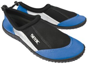 seac reef water sports shoes barefoot quick-dry aqua waterproof water shoes for men women kids blue 8.5, blue, 8.5