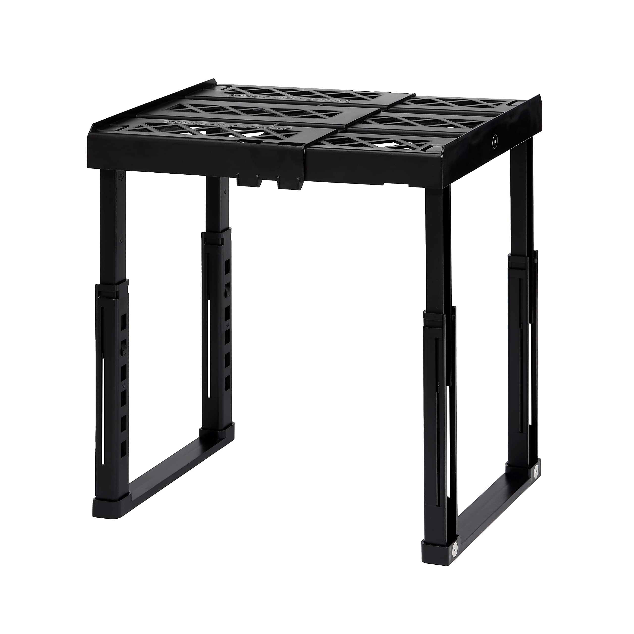 Tools for School Adjustable Locker Shelf Strong ABS Plastic - Width Adjusts from 8"-12.5" & Height Adjusts from 10"-14" - Patented Design - Beware of Cheap IMITATIONS - (Black)