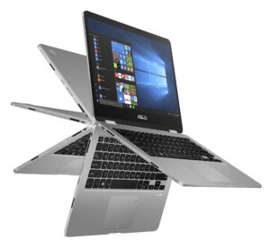 asus vivobook flip 14: 2-in-1 touchscreen laptop, 14" full hd, intel pentium gold 4415u, 4gb ram, 128gb ssd, fingerprint reader, windows 10 s, tp412ua-db21t