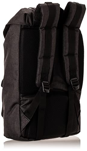 Herschel Little America Laptop Backpack, Black Crosshatch/Black Rubber, Mid-Volume 17.0L