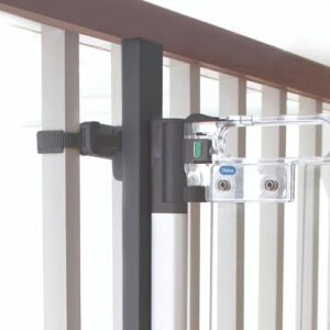 qdos safety universal stair mounting adapter for all baby gates | slate | universal solution for gate installation on banisters and spindles - no screws in banister - easy installation