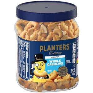 PLANTERS Unsalted Premium Cashews, 1.63 lb. Canister