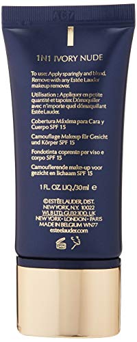 Estee Lauder Double Wear Maximum Cover Camouflage Makeup for Face and Body Broad Spectrum Liquid SPF 15/1.0 oz. 1n1 Ivory Nude