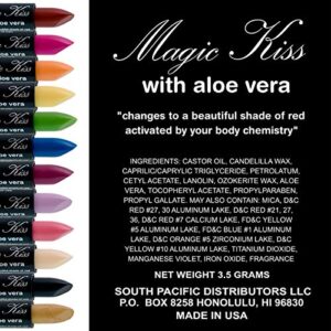 Magic Kiss Lipstick Set Aloe Vera Color Changing Green