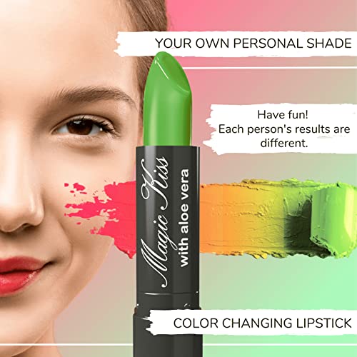 Magic Kiss Lipstick Set Aloe Vera Color Changing Green