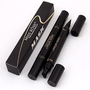 Miss Rose Brand Eyes Liner Liquid Make Up Pencil Waterproof Black Double-ended Makeup Stamps Eyeliner Pencil