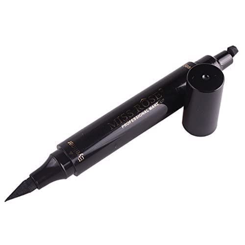 Miss Rose Brand Eyes Liner Liquid Make Up Pencil Waterproof Black Double-ended Makeup Stamps Eyeliner Pencil