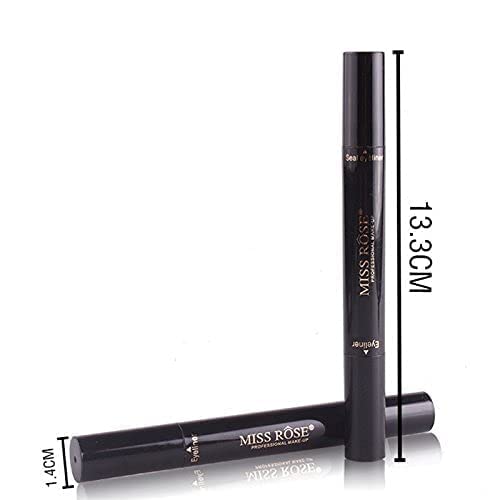 Miss Rose Brand Eyes Liner Liquid Make Up Pencil Waterproof Black Double-ended Makeup Stamps Eyeliner Pencil