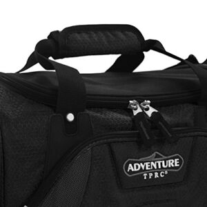 TPRC Adventure Rip-Stop Upright Rolling Duffel Bag, Black, 21 Inch