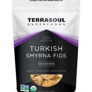 Terrasoul Superfoods Organic Smyrna Turkish Figs, 2 Lbs - No Added Sugar | Unsulphured | Perfectly Dried