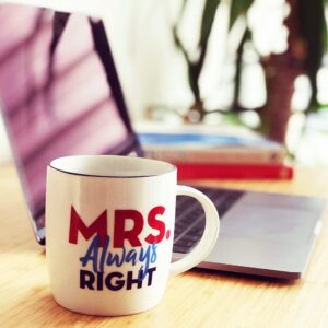 Triple Gifffted Mr Right Mrs Always Right Coffee Mugs Gifts Ideas for Couples, Wedding Anniversary, Engagement, Christmas, His & Hers, Bride and Groom, Parents, Newlyweds Bridal Shower, Ceramic 380ml