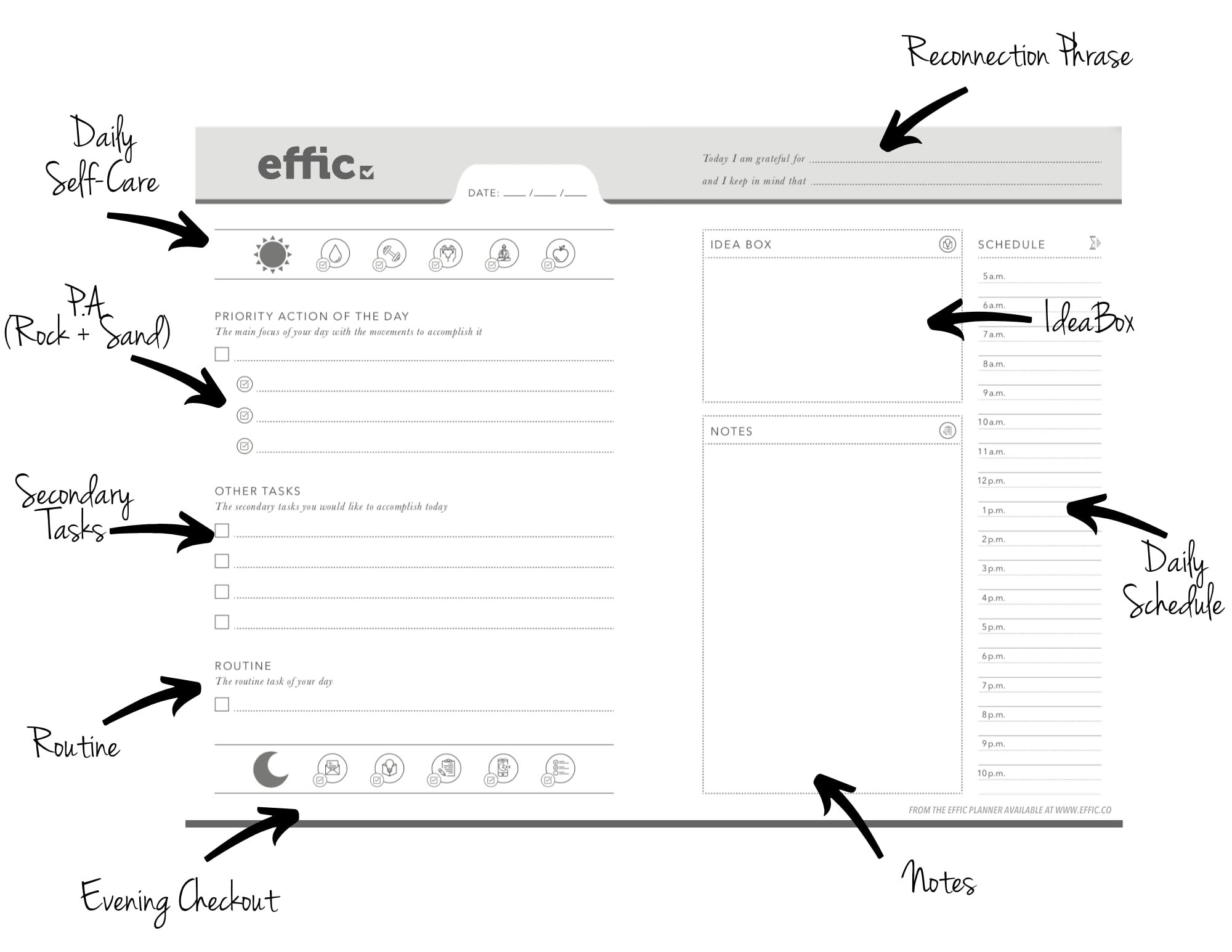 Effic: The Entrepreneur's Choice - Undated Business Planner for Ultimate Productivity - Organize, Focus, Achieve