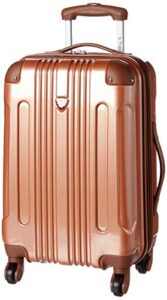 travelers club luggage polaris hardside expandable carry-on spin, 20"