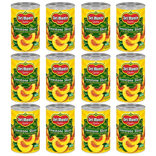 Del Monte Canned Sliced Peaches in Heavy Syrup, 15.25 Ounce (Pack of 12) Sliced, Cal. Freestone